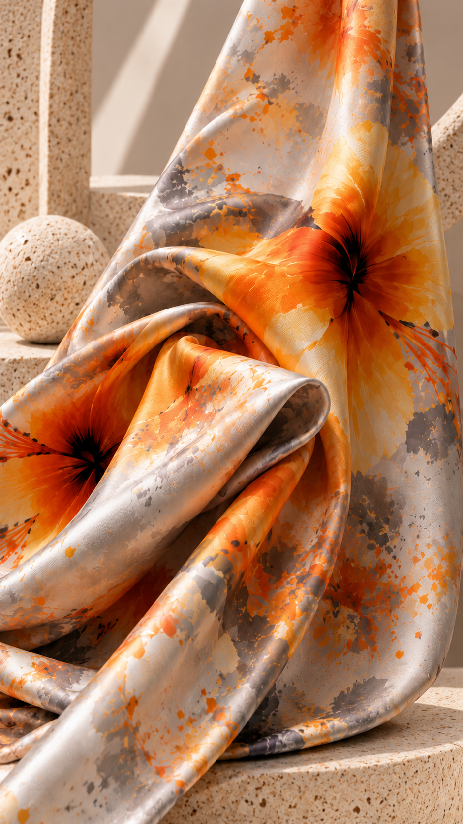 Pagne, foulard et son chouchou satiné