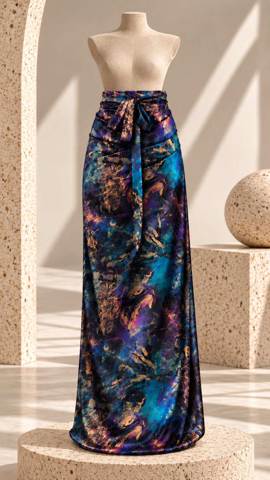 Pagne, foulard et son chouchou satiné